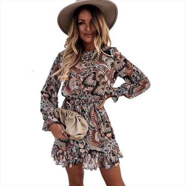 autumn vintage ruffles floral print womens dress winter casual long sleeve a line slim female boho mini party vestidos, Black;gray
autumn vintage ruffles floral print womens dress winter casual long sleeve a line slim female boho mini party vestidos, Black;gray