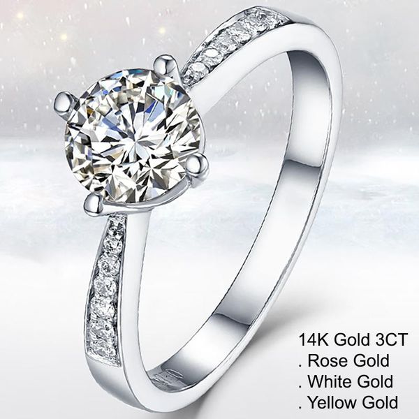 cluster rings 14k white rose gold 3 moissanite diamond ring women elegant round classic trendy wedding party engagement anniversary, Golden;silver
cluster rings 14k white rose gold 3 moissanite diamond ring women elegant round classic trendy wedding party engagement anniversary, Golden;silver