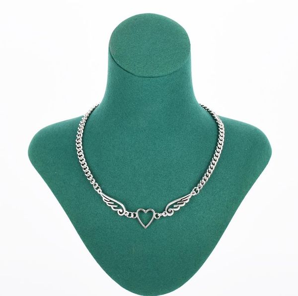 pendant necklaces luoluoyi punk hollow out heart feather metal choker necklace for women girl hip hop harajuku angel, Silver
pendant necklaces luoluoyi punk hollow out heart feather metal choker necklace for women girl hip hop harajuku angel, Silver