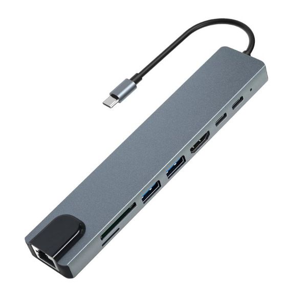 hubs usb type-c hub to 4k rj45 3.0 sd/td card reader pd fast charge 8-in-1 multifunction adapter
hubs usb type-c hub to 4k rj45 3.0 sd/td card reader pd fast charge 8-in-1 multifunction adapter