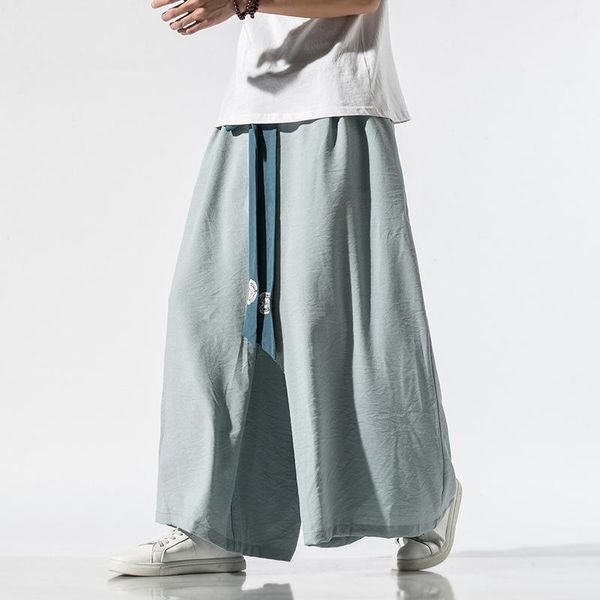 men's pants casual chinese style hanfu summer trousers loose straight skirt large falling feeling wide leg men'swear, Black
men's pants casual chinese style hanfu summer trousers loose straight skirt large falling feeling wide leg men'swear, Black