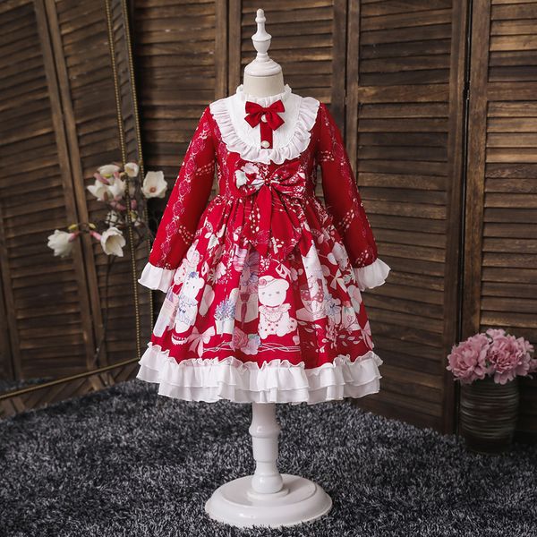 sweet lolita princess es for girls 2021 spring autumn long sleeve red lace christmas costume children's cute clothes 13et, Red;yellow
sweet lolita princess es for girls 2021 spring autumn long sleeve red lace christmas costume children's cute clothes 13et, Red;yellow