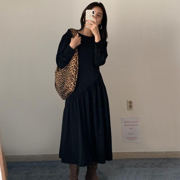 casual dresses women retro elegant irregular long dress sleeve o-neck loose straight sukienki plus size ropa mujer ladies party vestidos, Black;gray
casual dresses women retro elegant irregular long dress sleeve o-neck loose straight sukienki plus size ropa mujer ladies party vestidos, Black;gray