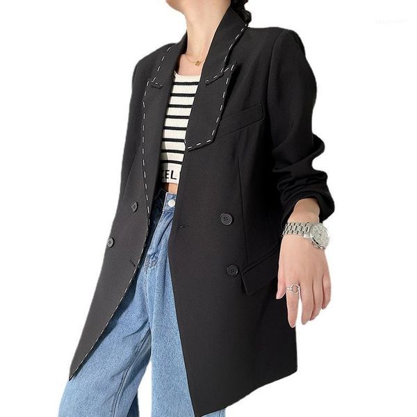 women's suits & blazers black big size line spliced for women elegant lapel long sleeve loose fit and jackets blazer clothing, White;black
women's suits & blazers black big size line spliced for women elegant lapel long sleeve loose fit and jackets blazer clothing, White;black