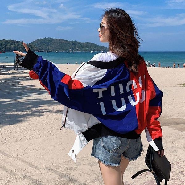 women's jackets sun protection baseball uniform women oversize 2021 summer korean hip-hop casual preppy style handsome streetwear, Black;brown
women's jackets sun protection baseball uniform women oversize 2021 summer korean hip-hop casual preppy style handsome streetwear, Black;brown