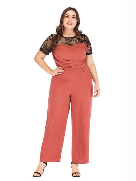 women's jumpsuits & rompers 2021 summer plus size women o-neck short sleeve lace patchwork wide-leg office lady lfkf040, Black;white
women's jumpsuits & rompers 2021 summer plus size women o-neck short sleeve lace patchwork wide-leg office lady lfkf040, Black;white
