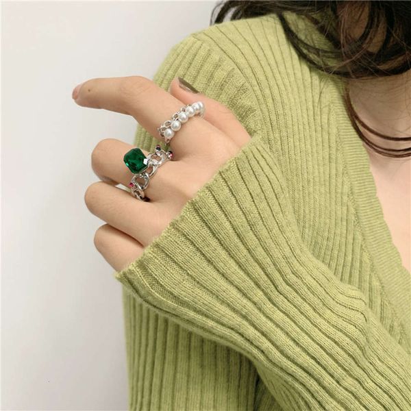 hbp fashion net red pearl zircon women's niche design personalized green index finger with folding ring and adjustable opening, Silver
hbp fashion net red pearl zircon women's niche design personalized green index finger with folding ring and adjustable opening, Silver