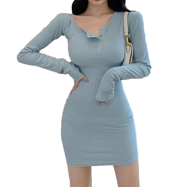 casual dresses 70% 2021 women solid color long sleeve buttons elastic knitted bodycon mini dress, Black;gray
casual dresses 70% 2021 women solid color long sleeve buttons elastic knitted bodycon mini dress, Black;gray