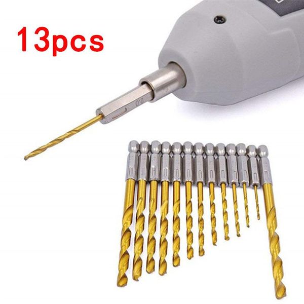 professional drill bits 13pcs hexagonal handle twist bit plated with titanium 6.35 13pc set
professional drill bits 13pcs hexagonal handle twist bit plated with titanium 6.35 13pc set