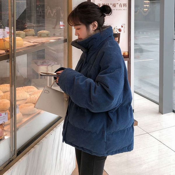corduroy cotton padded jacket female autumn thickened warm bread student loose, Black
corduroy cotton padded jacket female autumn thickened warm bread student loose, Black