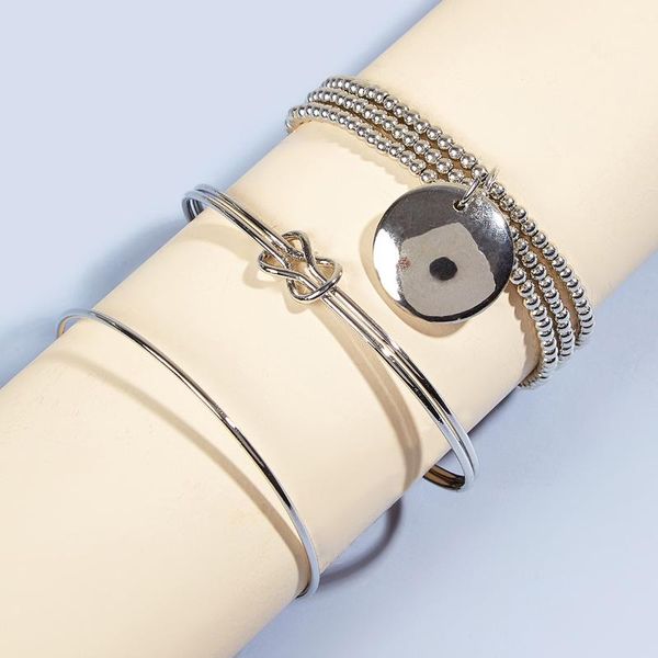 bangle trendy bracelet set, beaded bracelet, knotted open plain circle pulseras mujer brazaletes, Black
bangle trendy bracelet set, beaded bracelet, knotted open plain circle pulseras mujer brazaletes, Black