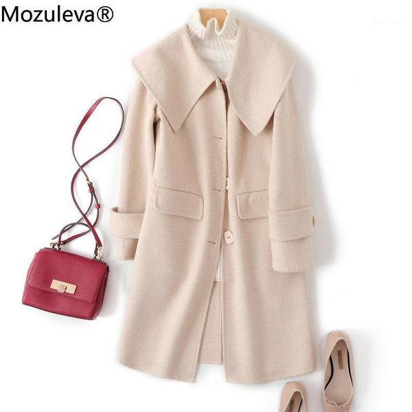 women's wool & blends mozuleva double sided cashmere coat medium length japanese style autumn winter woolen female sailor collar, Black
women's wool & blends mozuleva double sided cashmere coat medium length japanese style autumn winter woolen female sailor collar, Black