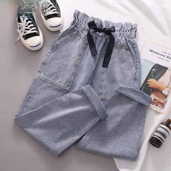 women's jeans women high elastic waist pockets bow sweet girls ankle-length trousers all-match jean harajuku korean style fashion casua, Blue
women's jeans women high elastic waist pockets bow sweet girls ankle-length trousers all-match jean harajuku korean style fashion casua, Blue