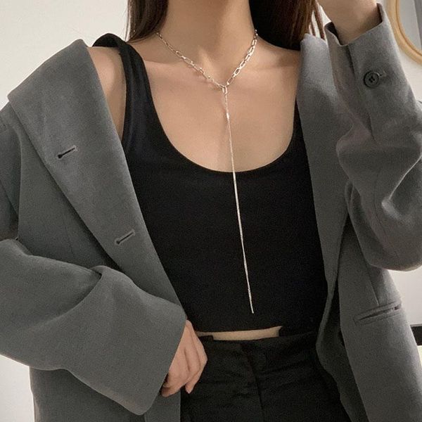 pendant necklaces necklace 2021 super long chains tassel for women hip hop choker neck chain jewelry wholesale collares, Silver
pendant necklaces necklace 2021 super long chains tassel for women hip hop choker neck chain jewelry wholesale collares, Silver