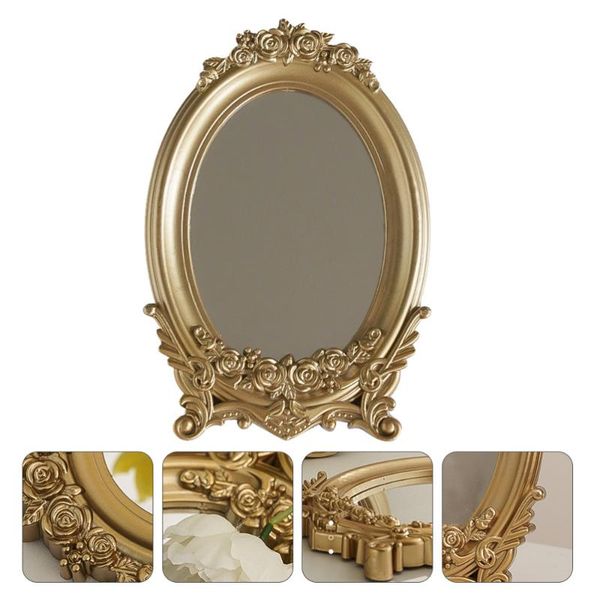 mirrors 1pc household mirror tray decorative retro storage adornment (golden)
mirrors 1pc household mirror tray decorative retro storage adornment (golden)