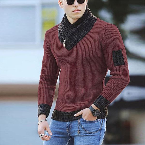men's sweaters casual long sleeve scarf collar streetwear autumn fashion slim knitted winter warm turtleneck pullover xtcw, White;black
men's sweaters casual long sleeve scarf collar streetwear autumn fashion slim knitted winter warm turtleneck pullover xtcw, White;black