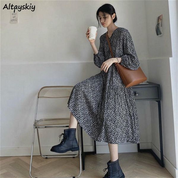 casual dresses dress women chiffon korean chic all-match retro v-neck floral girls vestido holiday party preppy ladies clothing daily, Black;gray
casual dresses dress women chiffon korean chic all-match retro v-neck floral girls vestido holiday party preppy ladies clothing daily, Black;gray
