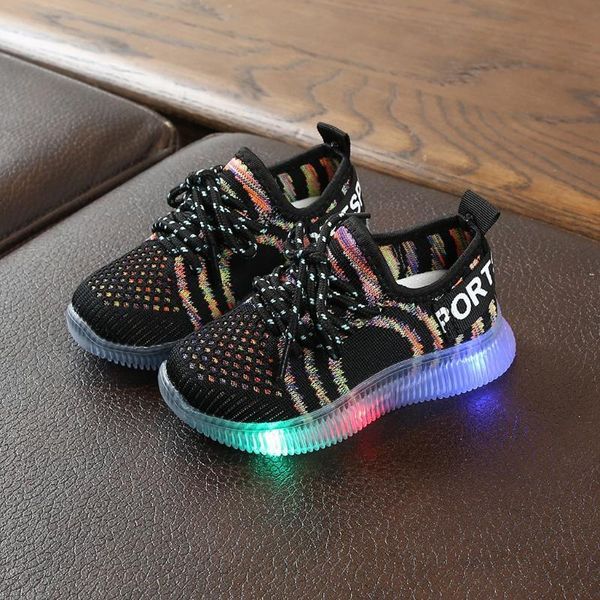 40# children boys and girls shoes color flying woven led light shoes luminous running soft sole luminous non-slip sneakers, Black
40# children boys and girls shoes color flying woven led light shoes luminous running soft sole luminous non-slip sneakers, Black