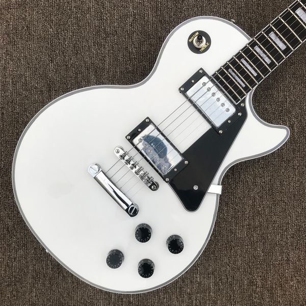 custom lp white electric guitar, chrome hardware, rosewood fingerboard, solid mahogany body guitar
custom lp white electric guitar, chrome hardware, rosewood fingerboard, solid mahogany body guitar