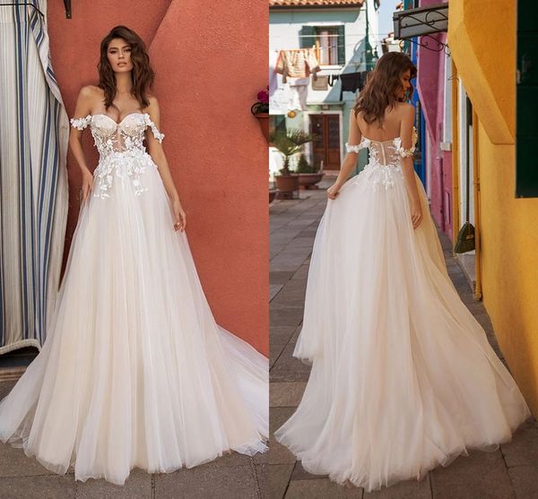 fashion 2021 wedding gowns off the shoulder floral lace appliques a line tulle bridal dresses backless sweep train vestidos de novia country, White
fashion 2021 wedding gowns off the shoulder floral lace appliques a line tulle bridal dresses backless sweep train vestidos de novia country, White