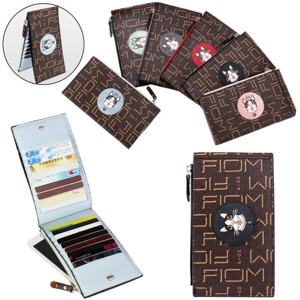 card holders women pu leather female purse wallets clamps id holder cash slim pocket clip billfold, Brown;gray
card holders women pu leather female purse wallets clamps id holder cash slim pocket clip billfold, Brown;gray