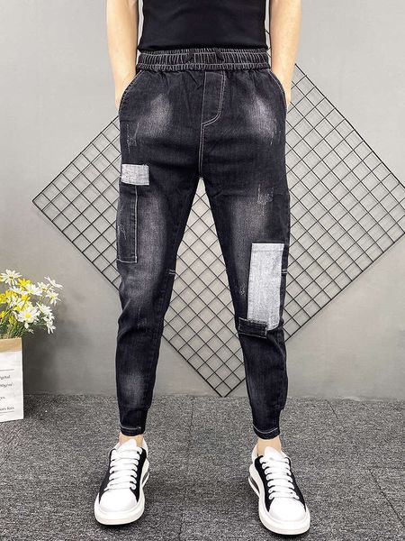 autumn and winter new patch beggars' pants fashion men's harem pants social guy casual leggings net red jeans, Blue
autumn and winter new patch beggars' pants fashion men's harem pants social guy casual leggings net red jeans, Blue