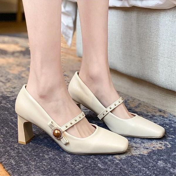 dress shoes 2021 heel solid color pumps women's spike heels spring autumn wedding party square toe buckle strap, Black
dress shoes 2021 heel solid color pumps women's spike heels spring autumn wedding party square toe buckle strap, Black