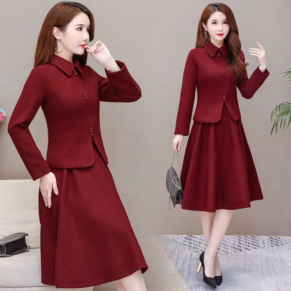 autumn and winter new outfits women's elegant temperament big long section was thin waisted imitation of two-piece wool lvu3, White
autumn and winter new outfits women's elegant temperament big long section was thin waisted imitation of two-piece wool lvu3, White