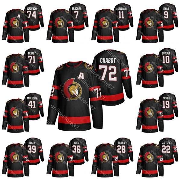 2020-2021 ottawa senators 72 thomas chabot 74 mark borowie 7 brady tkachuk 63 tyler ennis 56 magnus paajarvi 71 chris tierney hockey jersey, Black
2020-2021 ottawa senators 72 thomas chabot 74 mark borowie 7 brady tkachuk 63 tyler ennis 56 magnus paajarvi 71 chris tierney hockey jersey, Black