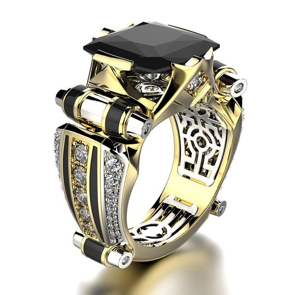 cluster rings fashion gold geometric black zircon stone men ring punk wedding band steampunk mechanical finger for women jewelry z3t377, Golden;silver
cluster rings fashion gold geometric black zircon stone men ring punk wedding band steampunk mechanical finger for women jewelry z3t377, Golden;silver