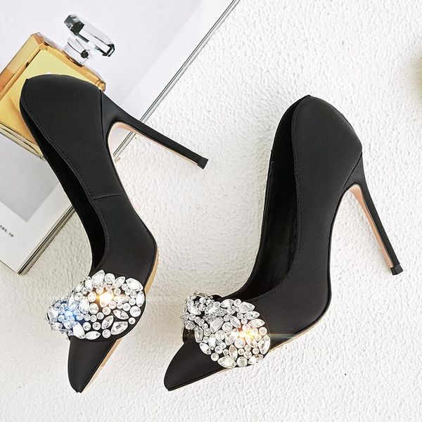 dress shoes 2021 spring women's diamond pointed high heels thin heel shallow mouth wedding bridesmaid bow crystal pumps, Black
dress shoes 2021 spring women's diamond pointed high heels thin heel shallow mouth wedding bridesmaid bow crystal pumps, Black
