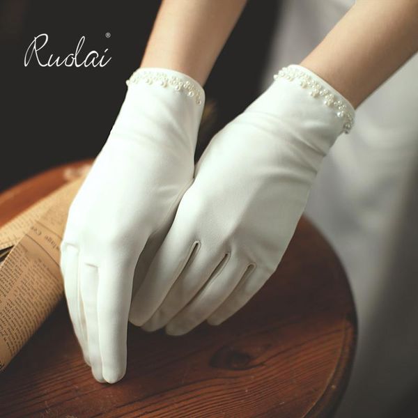 bridal gloves short women with pearls wedding for bride stain accessories mariage femme, White
bridal gloves short women with pearls wedding for bride stain accessories mariage femme, White