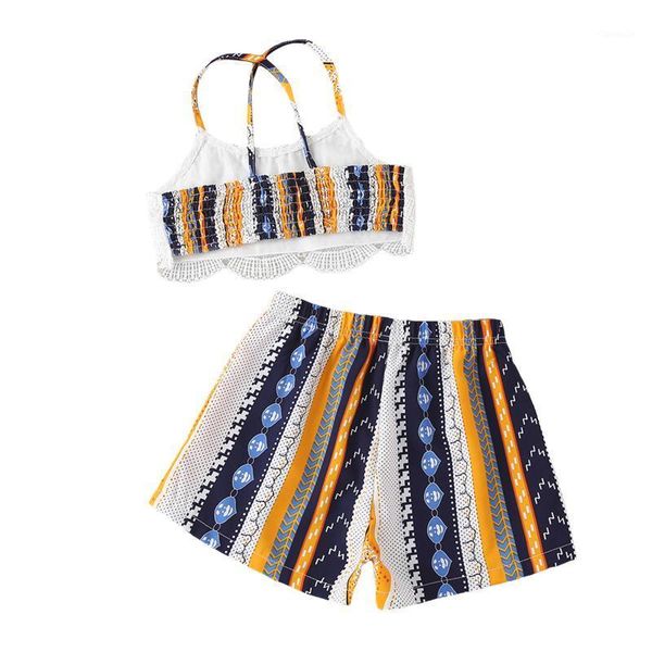 2pcs kids summer tracksuit, lace splicing spaghetti straps crop + printed shorts for girls, 18 months to 6 years clothing sets, White
2pcs kids summer tracksuit, lace splicing spaghetti straps crop + printed shorts for girls, 18 months to 6 years clothing sets, White