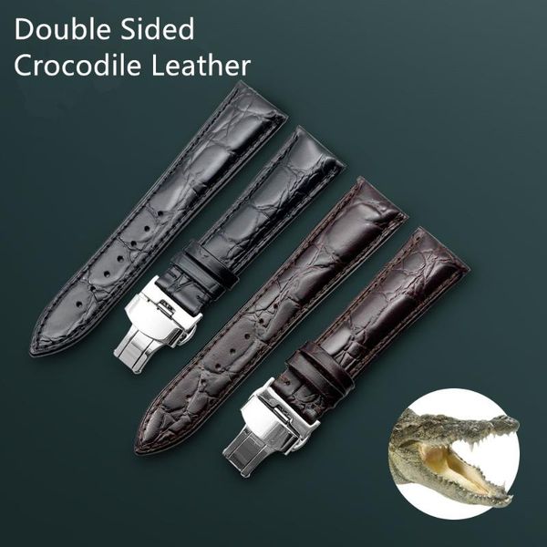 watch bands double sided genuine crocodile leather watchband 14 16 18 19 20 21 22mm watches strap coffee black butterfly buckle band, Black;brown
watch bands double sided genuine crocodile leather watchband 14 16 18 19 20 21 22mm watches strap coffee black butterfly buckle band, Black;brown