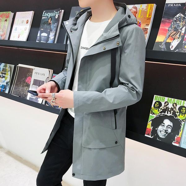men's jackets young man medium long jacket autumn and winter coat windbreaker, Black;brown
men's jackets young man medium long jacket autumn and winter coat windbreaker, Black;brown