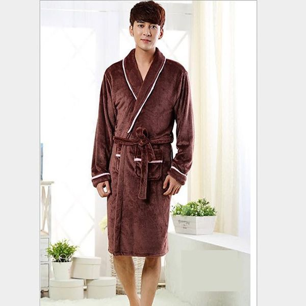 men's sleepwear arrival solid color mens kimono robe bathrobe men full sleeve shawl collar sleep lounge robes nightgowns for, Black;brown
men's sleepwear arrival solid color mens kimono robe bathrobe men full sleeve shawl collar sleep lounge robes nightgowns for, Black;brown