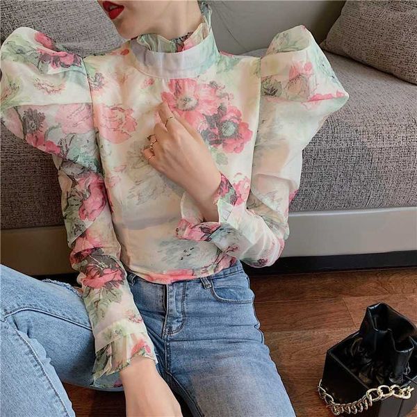 women elegant casual ruffle blouses for female turtleneck puff long sleeve tunic ruched women's shirts fashion clothing 210526, White
women elegant casual ruffle blouses for female turtleneck puff long sleeve tunic ruched women's shirts fashion clothing 210526, White