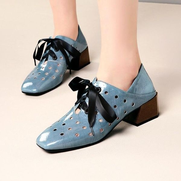 dress shoes classic cutout genuine leather women pumps 2021 summer lace up med heels square toe woman office lady, Black
dress shoes classic cutout genuine leather women pumps 2021 summer lace up med heels square toe woman office lady, Black