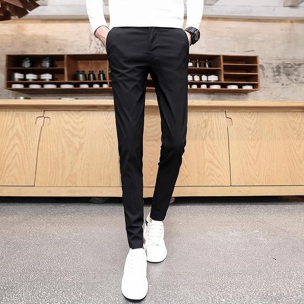 men's suits & blazers autumn black men clothing dress suit pants slim fit korean full length social trousers casual streetwear 28-34 sa, White;black
men's suits & blazers autumn black men clothing dress suit pants slim fit korean full length social trousers casual streetwear 28-34 sa, White;black