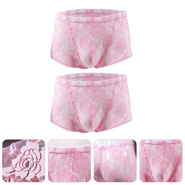 underpants 2pcs men breathable panties underwear lace briefs with rose flower pattern, Black;white
underpants 2pcs men breathable panties underwear lace briefs with rose flower pattern, Black;white