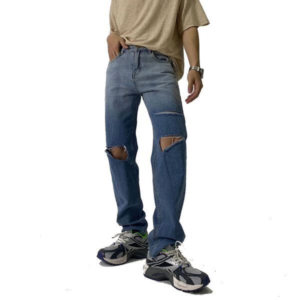 men's jeans gradient vibe style broken hole straight casual denim beggar pants for men women streetwear hip hop vintage trousers odod, Blue
men's jeans gradient vibe style broken hole straight casual denim beggar pants for men women streetwear hip hop vintage trousers odod, Blue