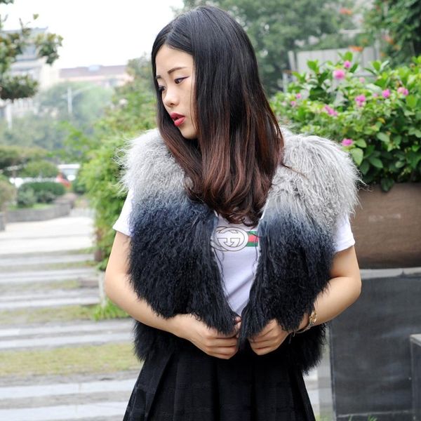 women's vests cx-g-b-238b mongolian lamb fur vest real gelit fashion, Black;white
women's vests cx-g-b-238b mongolian lamb fur vest real gelit fashion, Black;white