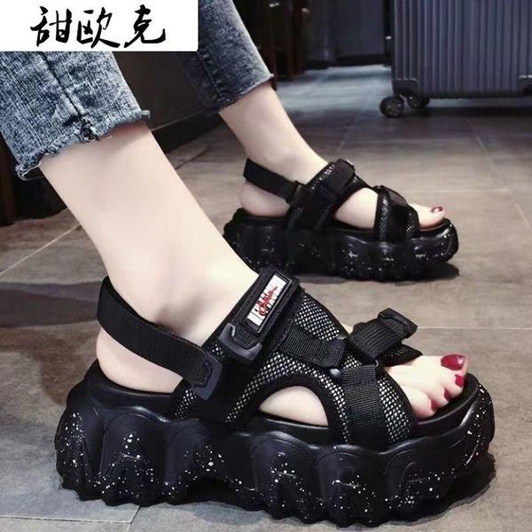 sandals summer style color matching comfortable women fashion open-toed outdoor platform beach, Black
sandals summer style color matching comfortable women fashion open-toed outdoor platform beach, Black