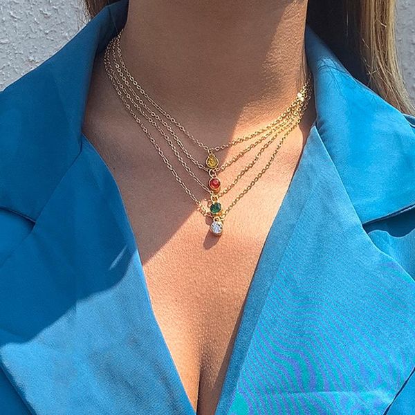pendant necklaces 2021 gold color chain colorful crystal necklace choker jewelry, Silver
pendant necklaces 2021 gold color chain colorful crystal necklace choker jewelry, Silver