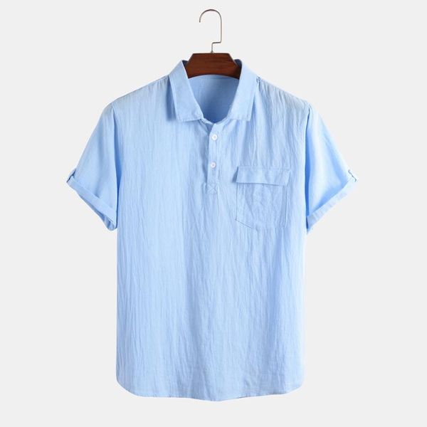 men's casual shirts men solid short sleeve breathable baggy slim fit mens pullover blouse camisa hombre 2021, White;black
men's casual shirts men solid short sleeve breathable baggy slim fit mens pullover blouse camisa hombre 2021, White;black