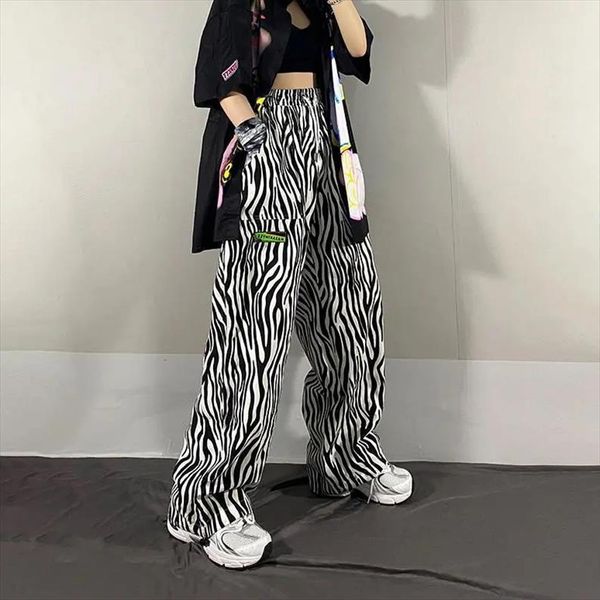 zebra stripes pattern trousers womens capris loose high waist thin straight printing wide leg pants casual women joggers, Black;white
zebra stripes pattern trousers womens capris loose high waist thin straight printing wide leg pants casual women joggers, Black;white
