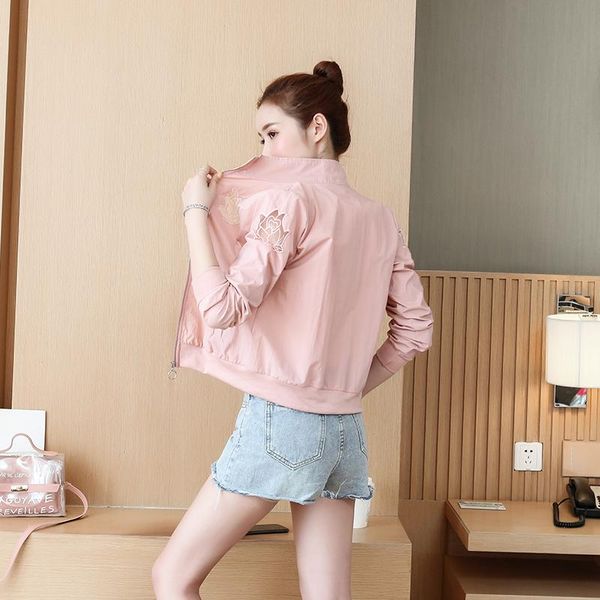 women's jackets women short style lady long sleeve lace stand zipper 2021 autumn casual fashion females slim hollow out jacket, Black;brown
women's jackets women short style lady long sleeve lace stand zipper 2021 autumn casual fashion females slim hollow out jacket, Black;brown