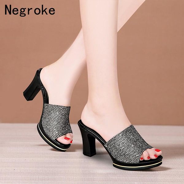 dress shoes summer sandals women sequins high heels 7cm bling slip on woman party club slippers mujer, Black
dress shoes summer sandals women sequins high heels 7cm bling slip on woman party club slippers mujer, Black