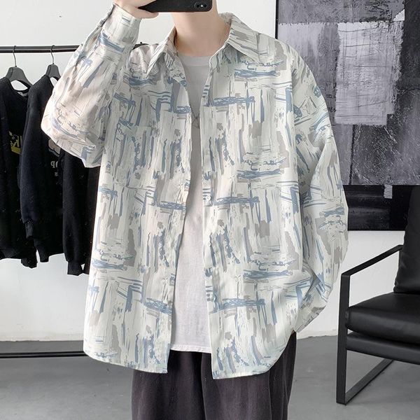 men's casual shirts graphic men shirt oversized fashion male long sleeve autumn korean style harajuku clothing coat, White;black
men's casual shirts graphic men shirt oversized fashion male long sleeve autumn korean style harajuku clothing coat, White;black
