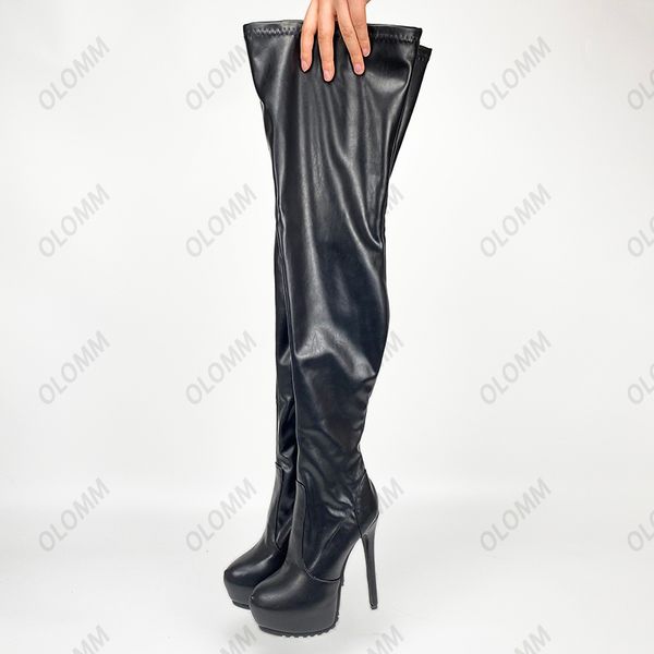 olomm new women winter platform thigh boots full side zipper stiletto heel round toe black night club shoes plus us size 5-20
olomm new women winter platform thigh boots full side zipper stiletto heel round toe black night club shoes plus us size 5-20